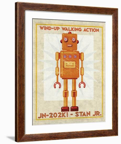 Stan Jr. Box Art Robot-John W^ Golden-Framed Art Print