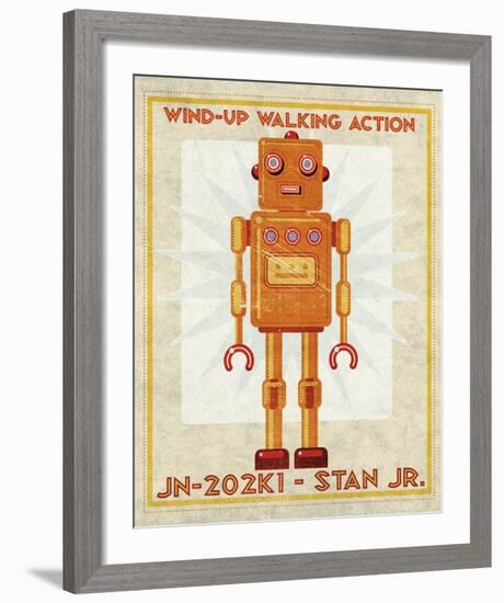 Stan Jr. Box Art Robot-John W^ Golden-Framed Art Print