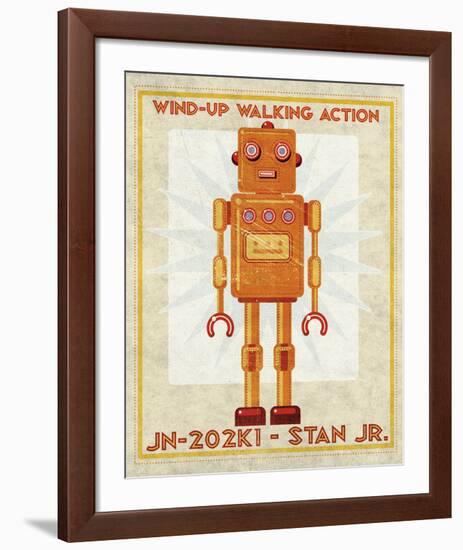 Stan Jr. Box Art Robot-John W^ Golden-Framed Art Print