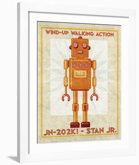 Stan Jr. Box Art Robot-John W^ Golden-Framed Art Print