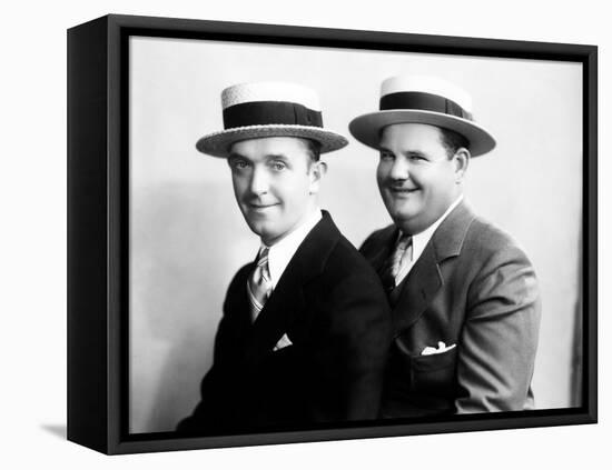 Stan Laurel and Oliver Hardy [Laurel & Hardy] in Early Hal Roach Studio Portrait Shot, c. Mid 1920s-null-Framed Stretched Canvas