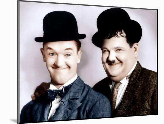 Stan Laurel, Oliver Hardy, ca. 1930s-null-Mounted Photo