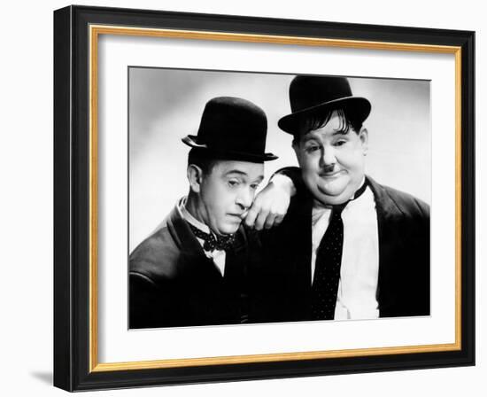 Stan Laurel, Oliver Hardy [Laurel & Hardy], ca. 1930s-null-Framed Photo