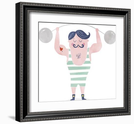 Stan the Strong Man-Clara Wells-Framed Giclee Print