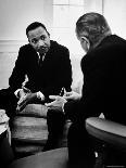 Civil Rights Leader Dr Martin Luther King with Pres. Lyndon Johnson During Visit to the White House-Stan Wayman-Framed Premium Photographic Print