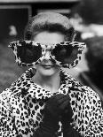 Model June Pickney Sporting Leopard Fur Coat and Huge Leopard Fur Rimmed Sunglasses-Stan Wayman-Photographic Print