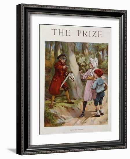 Stand and Deliver, 19Th Century (Colour Litho)-Richard Doyle-Framed Giclee Print