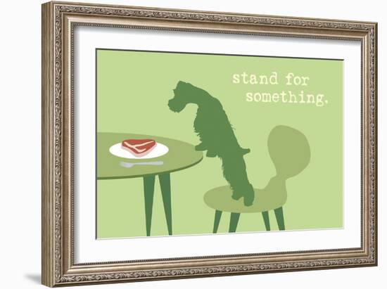 Stand - Green Version-Dog is Good-Framed Art Print