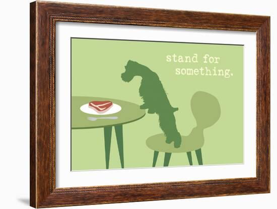 Stand - Green Version-Dog is Good-Framed Art Print