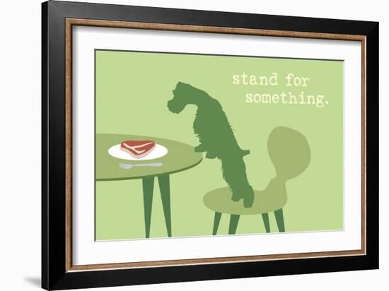 Stand - Green Version-Dog is Good-Framed Art Print