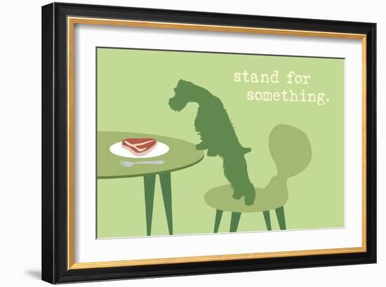 Stand - Green Version-Dog is Good-Framed Art Print