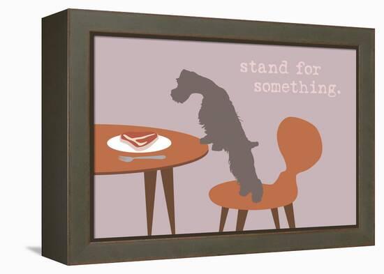 Stand - Naturals Version-Dog is Good-Framed Stretched Canvas