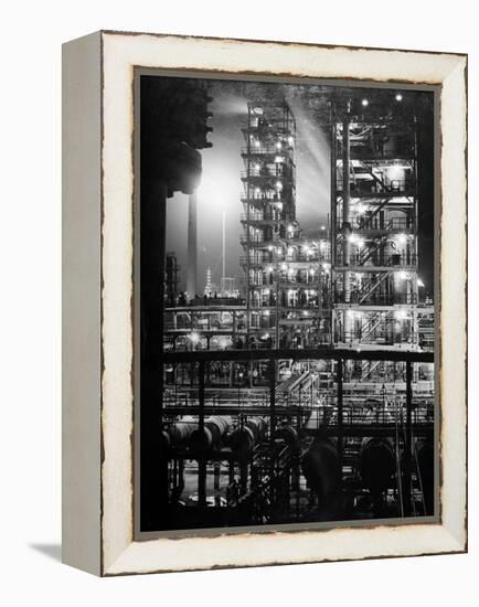 Stand Oil of Baton Rouge Refinery Helps Make Rubber, High-Octane Gasoline and Explosives-Andreas Feininger-Framed Premier Image Canvas