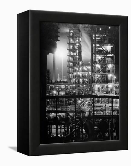 Stand Oil of Baton Rouge Refinery Helps Make Rubber, High-Octane Gasoline and Explosives-Andreas Feininger-Framed Premier Image Canvas