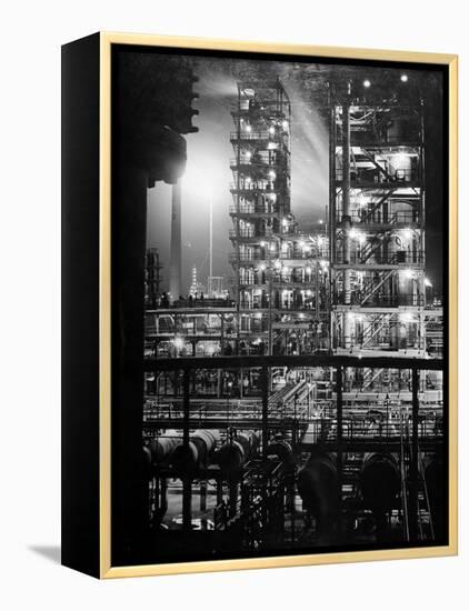 Stand Oil of Baton Rouge Refinery Helps Make Rubber, High-Octane Gasoline and Explosives-Andreas Feininger-Framed Premier Image Canvas