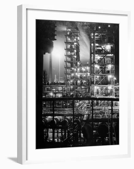 Stand Oil of Baton Rouge Refinery Helps Make Rubber, High-Octane Gasoline and Explosives-Andreas Feininger-Framed Premium Photographic Print