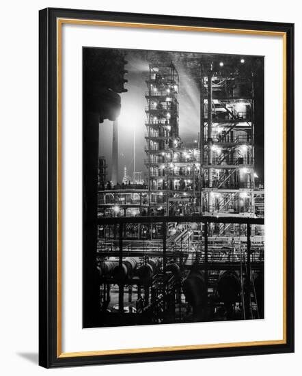 Stand Oil of Baton Rouge Refinery Helps Make Rubber, High-Octane Gasoline and Explosives-Andreas Feininger-Framed Premium Photographic Print