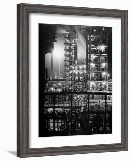 Stand Oil of Baton Rouge Refinery Helps Make Rubber, High-Octane Gasoline and Explosives-Andreas Feininger-Framed Photographic Print