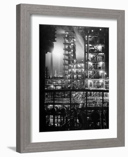 Stand Oil of Baton Rouge Refinery Helps Make Rubber, High-Octane Gasoline and Explosives-Andreas Feininger-Framed Photographic Print