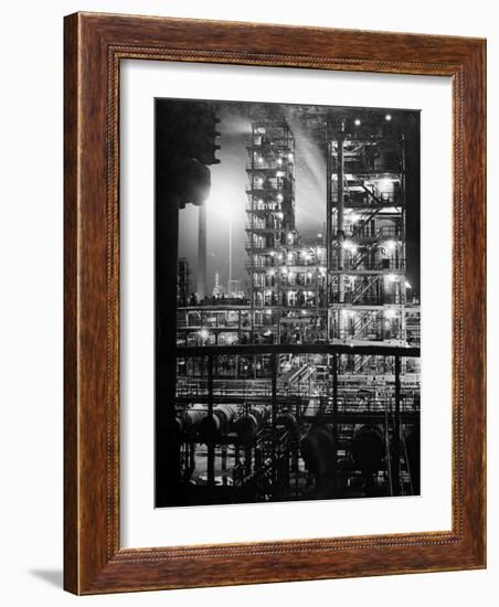 Stand Oil of Baton Rouge Refinery Helps Make Rubber, High-Octane Gasoline and Explosives-Andreas Feininger-Framed Photographic Print