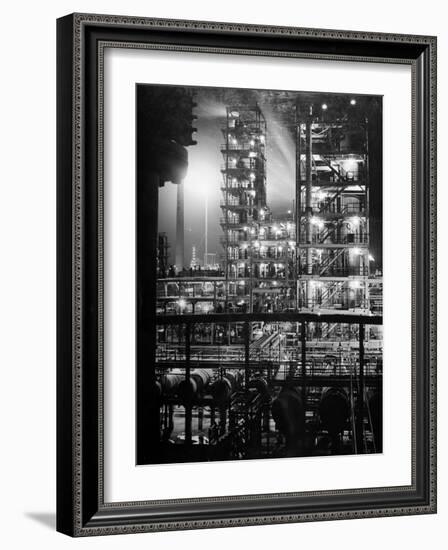 Stand Oil of Baton Rouge Refinery Helps Make Rubber, High-Octane Gasoline and Explosives-Andreas Feininger-Framed Photographic Print