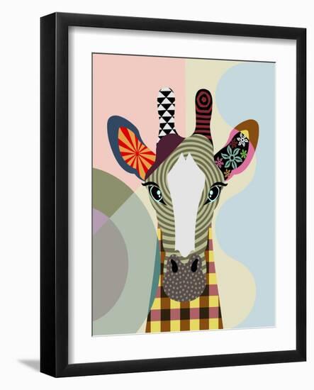 Stand Tall Giraffe-Lanre Adefioye-Framed Giclee Print