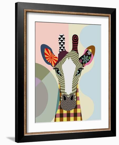 Stand Tall Giraffe-Lanre Adefioye-Framed Giclee Print