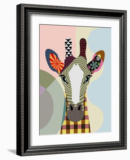 Stand Tall Giraffe-Lanre Adefioye-Framed Giclee Print