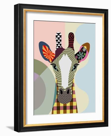 Stand Tall Giraffe-Lanre Adefioye-Framed Giclee Print