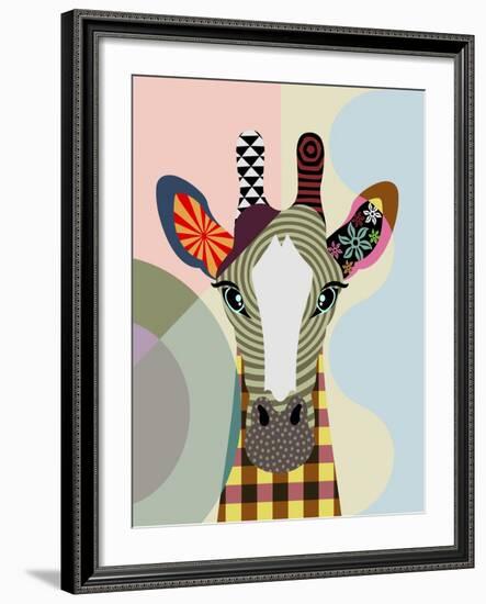 Stand Tall Giraffe-Lanre Adefioye-Framed Giclee Print