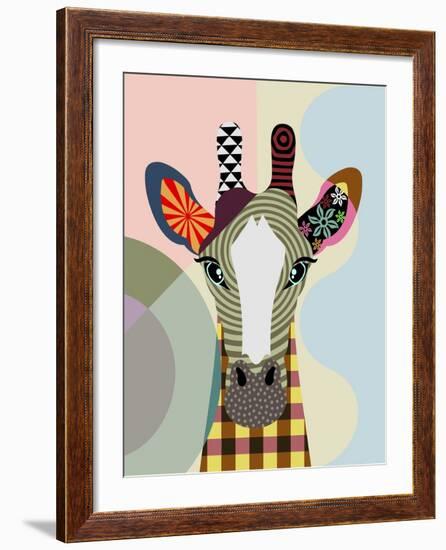 Stand Tall Giraffe-Lanre Adefioye-Framed Giclee Print