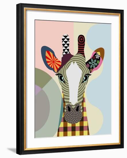 Stand Tall Giraffe-Lanre Adefioye-Framed Giclee Print