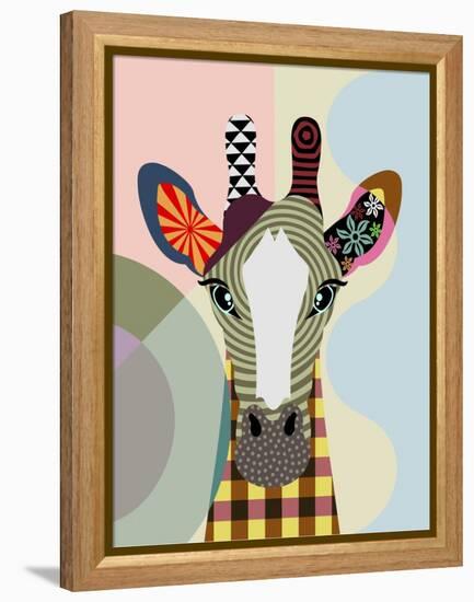 Stand Tall Giraffe-Lanre Adefioye-Framed Premier Image Canvas