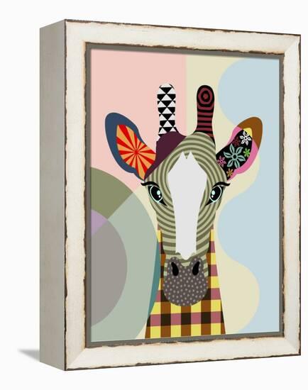 Stand Tall Giraffe-Lanre Adefioye-Framed Premier Image Canvas