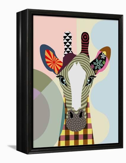 Stand Tall Giraffe-Lanre Adefioye-Framed Premier Image Canvas