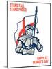 Stand Tall Proud English Happy St George Greeting Card-patrimonio-Mounted Art Print