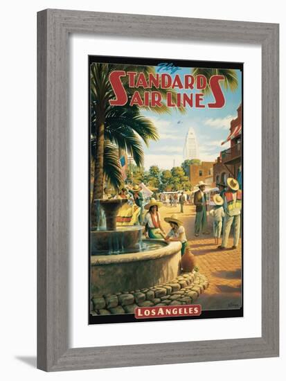 Standard Airlines, Los Angeles, California-Kerne Erickson-Framed Art Print