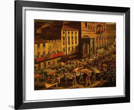 Standard Bearers, from Procession of Contrade for the Palio of 18 and 19 August 1818-Francesco Nenci-Framed Giclee Print