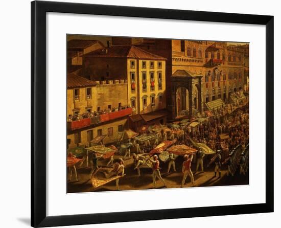 Standard Bearers, from Procession of Contrade for the Palio of 18 and 19 August 1818-Francesco Nenci-Framed Giclee Print
