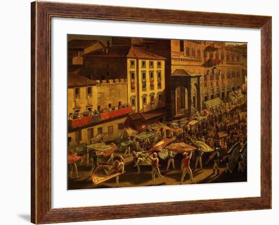 Standard Bearers, from Procession of Contrade for the Palio of 18 and 19 August 1818-Francesco Nenci-Framed Giclee Print