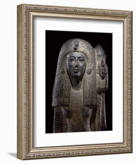 Standard Bearing Statue of Queen Nefertari, New Kingdom, C.1290-1224 Bc-Egyptian 19th Dynasty-Framed Giclee Print