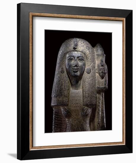 Standard Bearing Statue of Queen Nefertari, New Kingdom, C.1290-1224 Bc-Egyptian 19th Dynasty-Framed Giclee Print