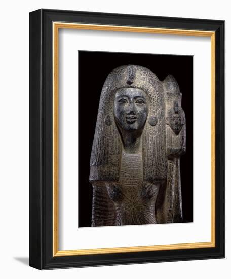 Standard Bearing Statue of Queen Nefertari, New Kingdom, C.1290-1224 Bc-Egyptian 19th Dynasty-Framed Giclee Print