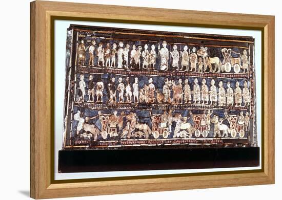 Standard of Ur, the War Side, from the Royal Cemetery at Ur, Sumerian, C2500 Bc-null-Framed Premier Image Canvas