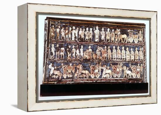 Standard of Ur, the War Side, from the Royal Cemetery at Ur, Sumerian, C2500 Bc-null-Framed Premier Image Canvas