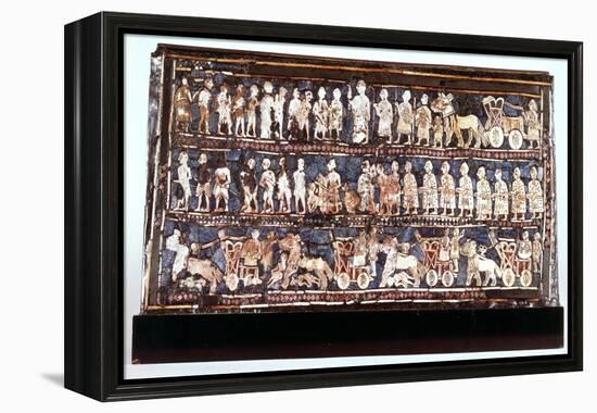 Standard of Ur, the War Side, from the Royal Cemetery at Ur, Sumerian, C2500 Bc-null-Framed Premier Image Canvas