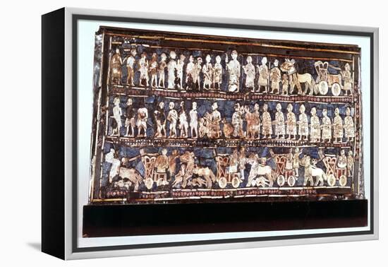 Standard of Ur, the War Side, from the Royal Cemetery at Ur, Sumerian, C2500 Bc-null-Framed Premier Image Canvas