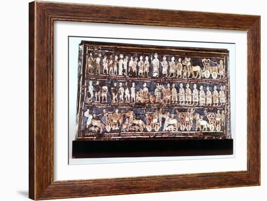 Standard of Ur, the War Side, from the Royal Cemetery at Ur, Sumerian, C2500 Bc-null-Framed Giclee Print