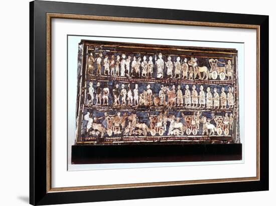 Standard of Ur, the War Side, from the Royal Cemetery at Ur, Sumerian, C2500 Bc-null-Framed Giclee Print