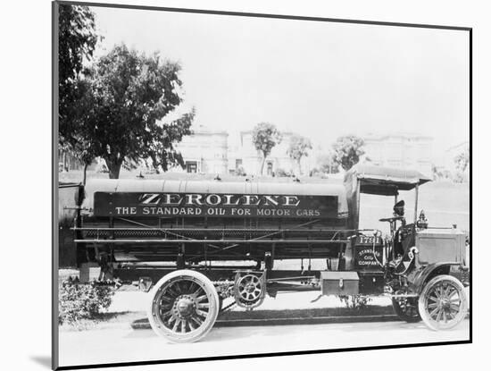 Standard Oil Fuel Truck-null-Mounted Photographic Print